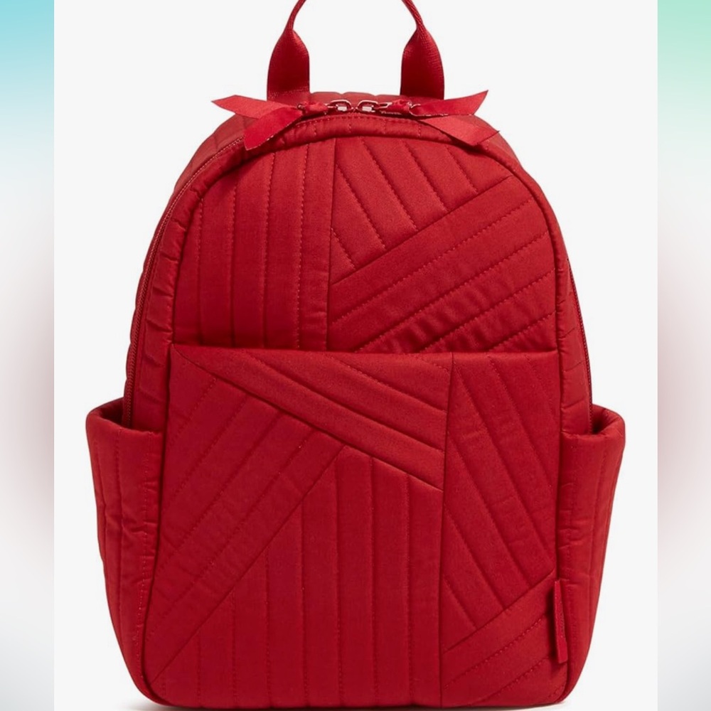 NWT Vera Bradley Red Quilted Backpack